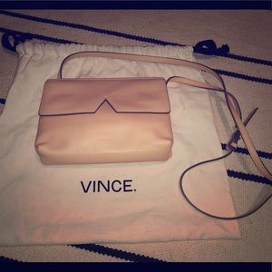 Vince Blush Leather Cross Body Bag